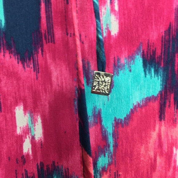 Anne Klein Floral Long Sleeve Top Size 10 Light - Picture 2 of 6